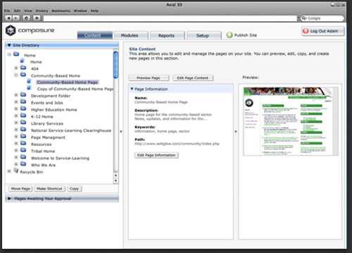Composure User Interface Design